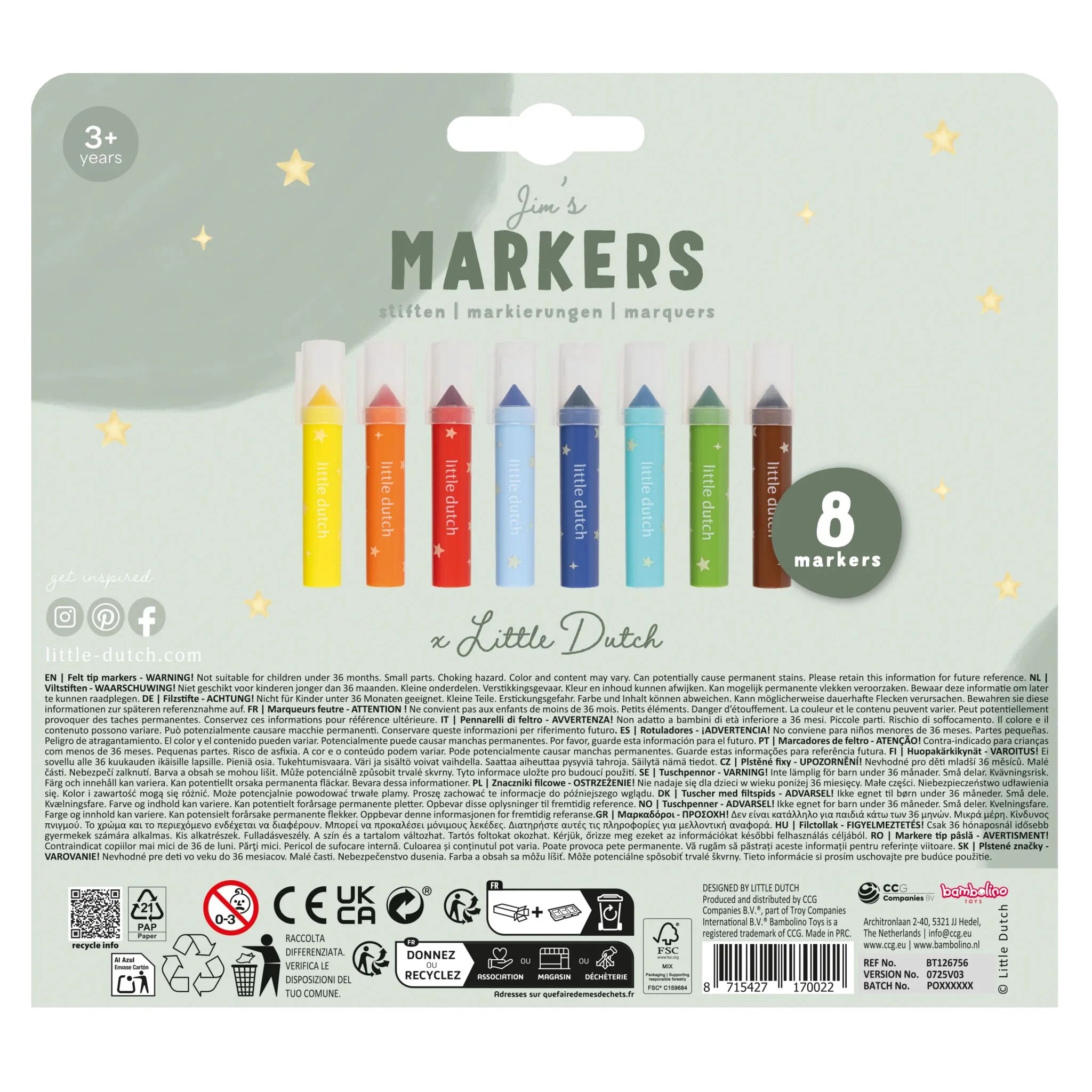 Felt-tip pens Jim Litle Dutch