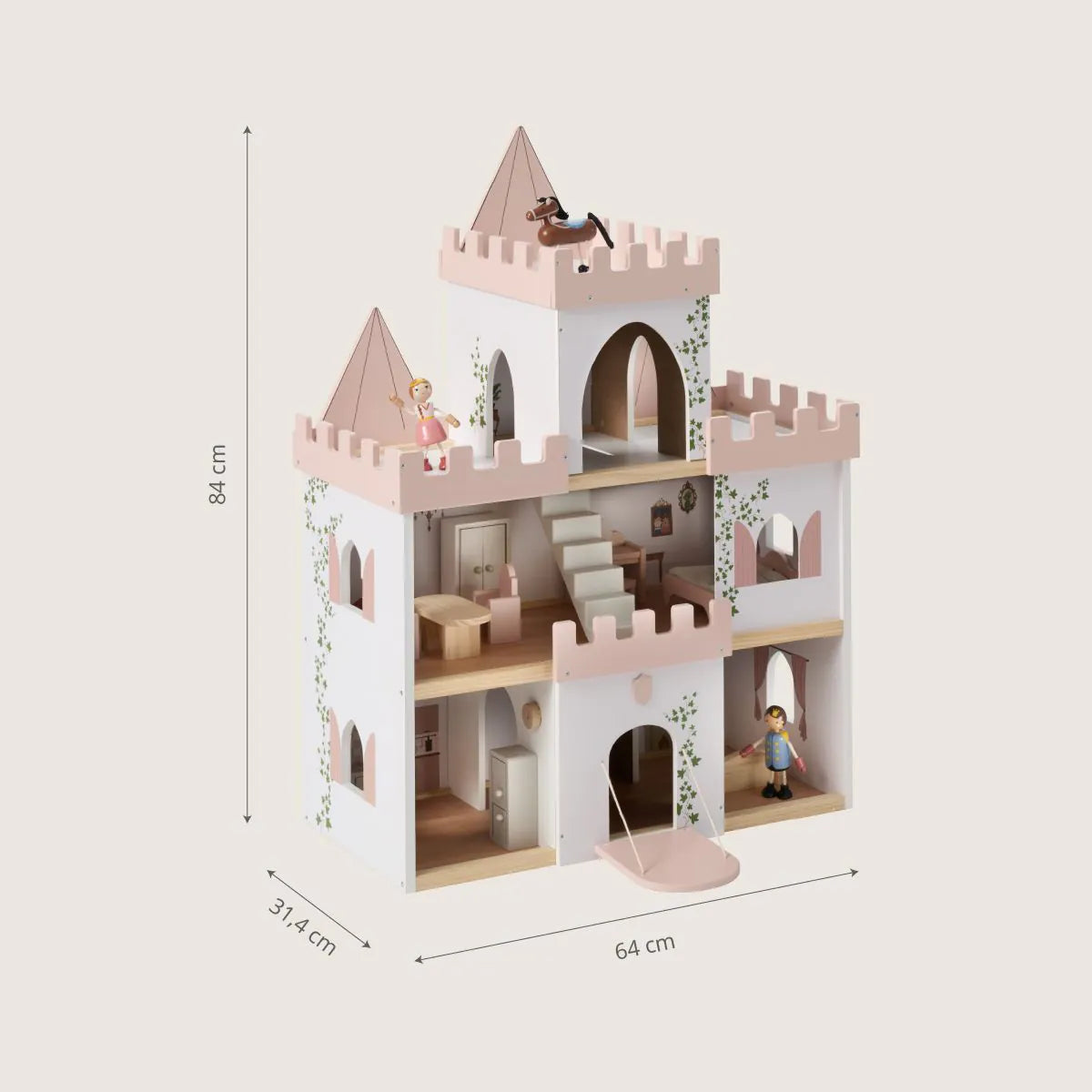 WOODEN DOLLS HOUSE CASTLE
