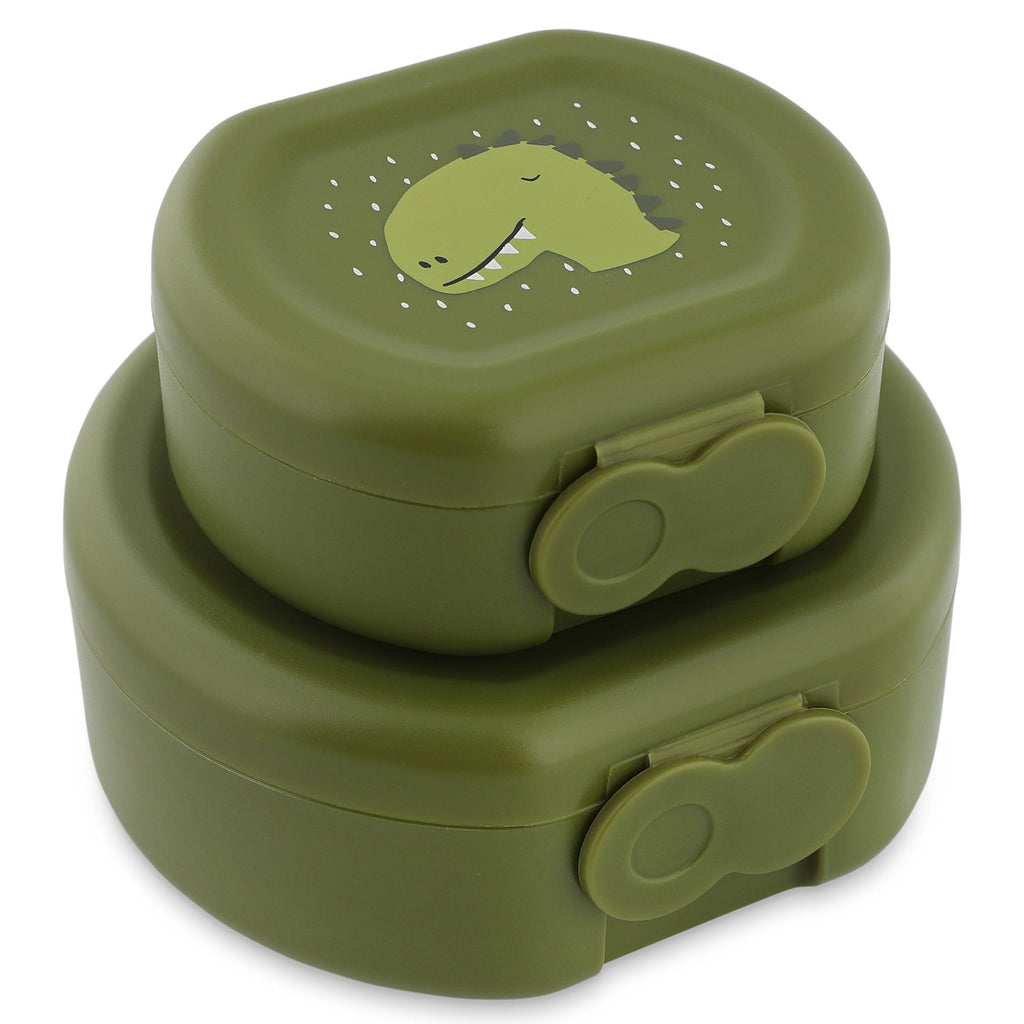 Snack box with clip - 2pcs - Mr. Dino