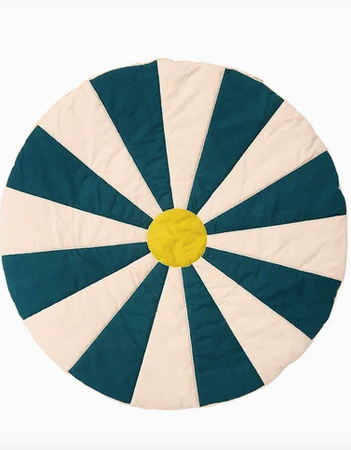 Tapete de brincar circo azul-petróleo