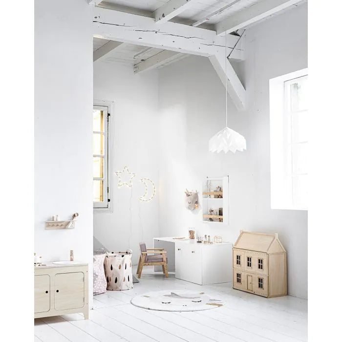 CLASSIC NATURAL WOODEN DOLLS HOUSE