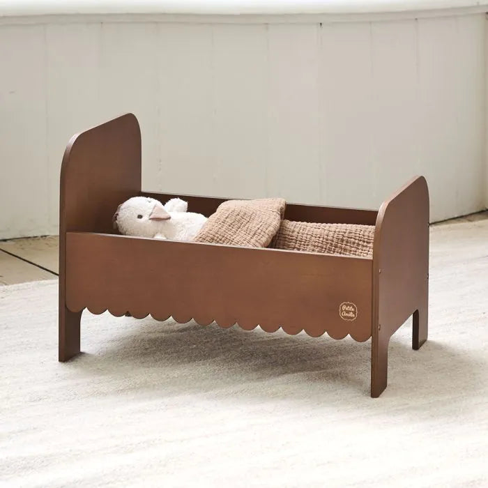 Doll bed Dark walnut