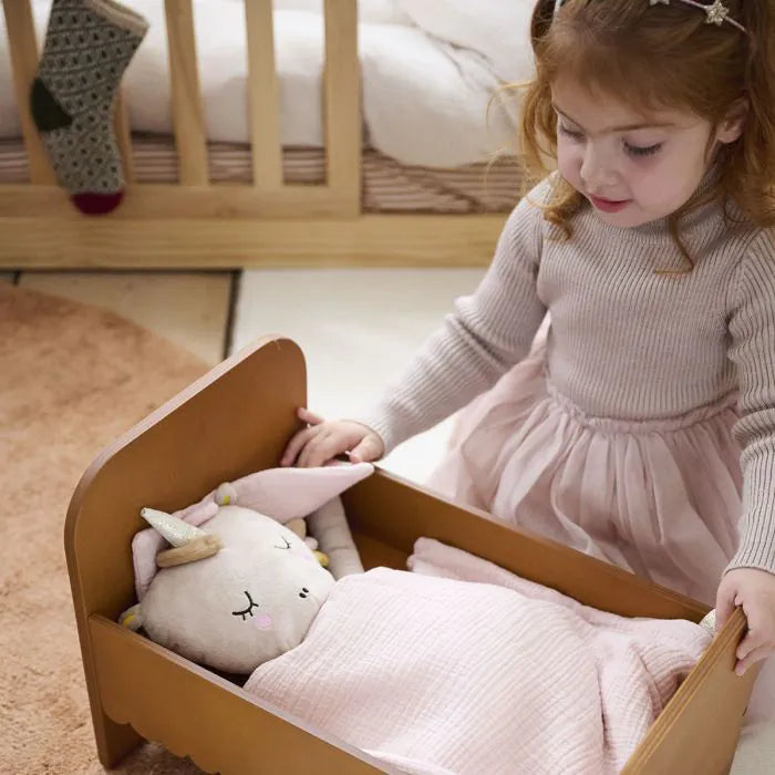 Doll bed Dark walnut