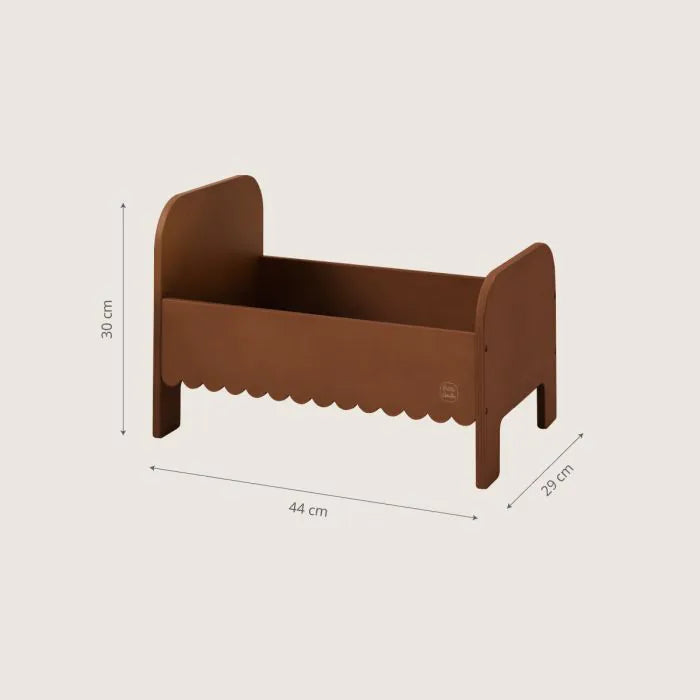 Doll bed Dark walnut