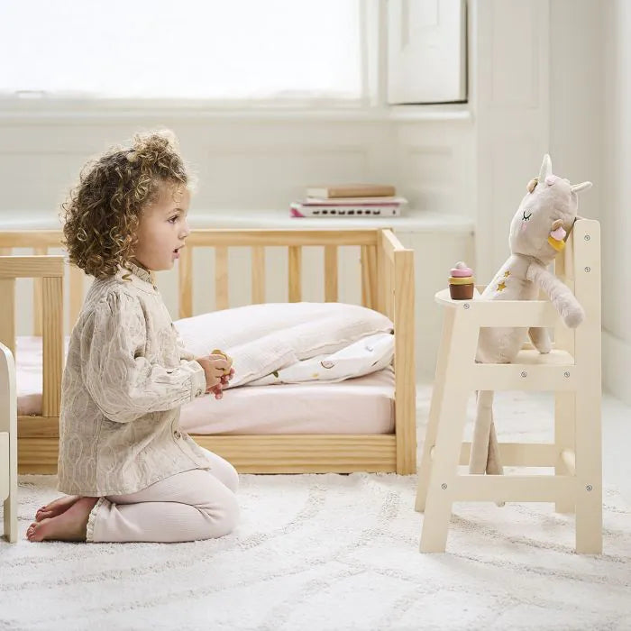 Wooden doll highchair Off
